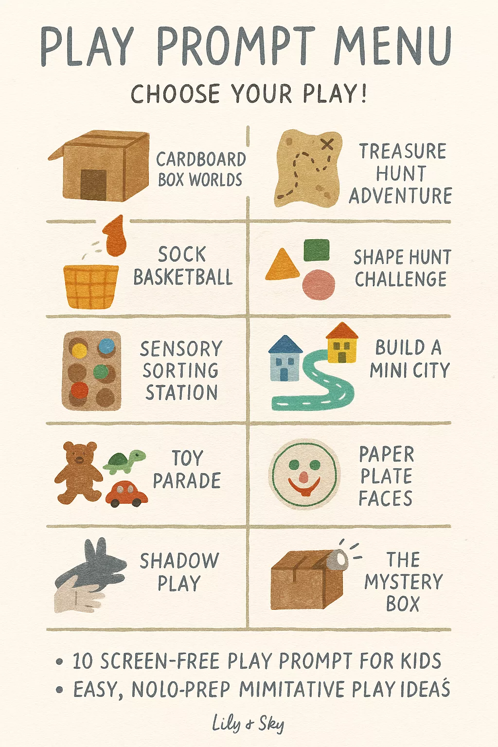 Independent Play Made Easy | Visual Planners to Help Kids Choose