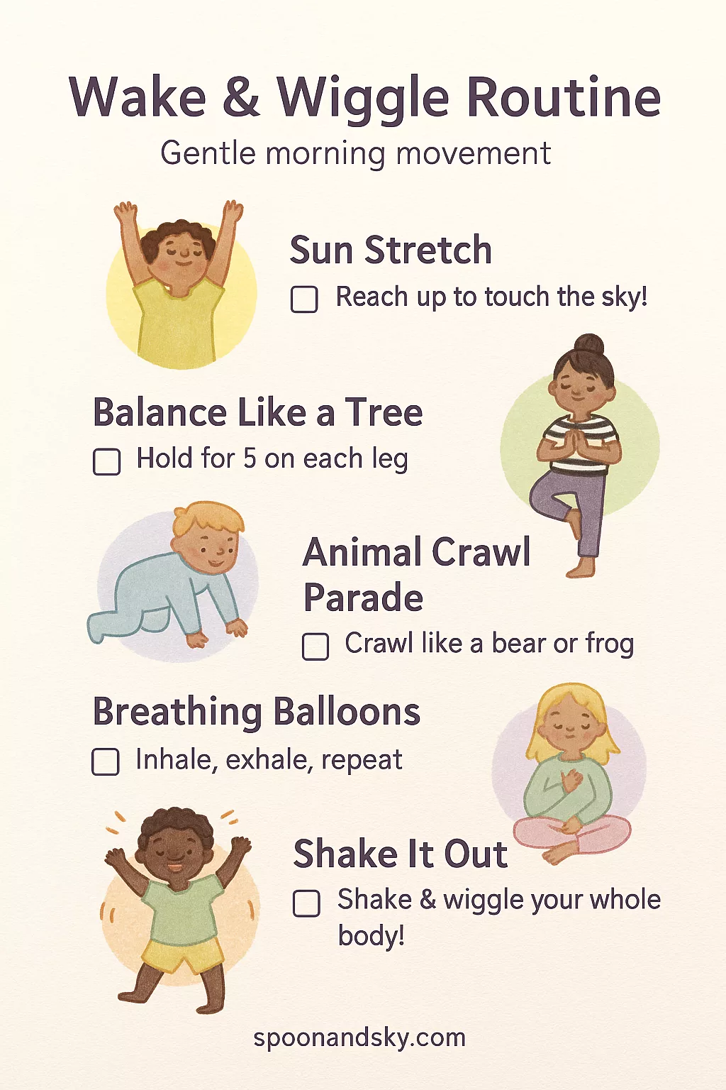 Easy Kids Morning Wiggles How to Guide