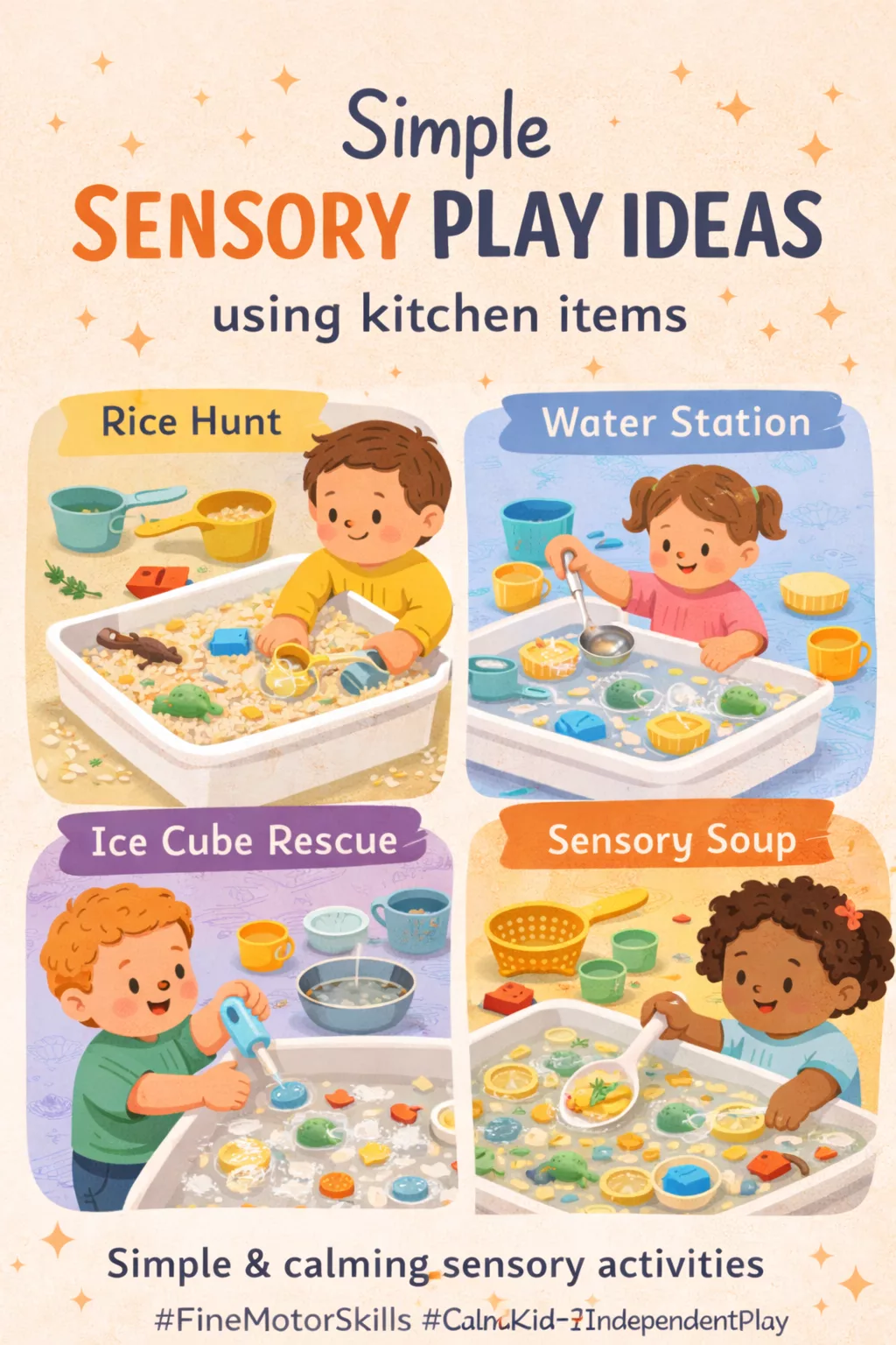 Sensory Play for Kids Made Easy Using Everyday Items